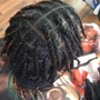 Partial head Locs retwist (shampoo and style included)