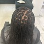 Interlocking roots only/ retouch/ 100 and under locs