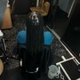 Medium Box Braids midback