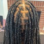 Small bohemian Knotless braids standard length