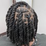 Loc Retwist with Style (Palm Roll)