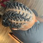 Shampoo and simple braid down 2-4 braids