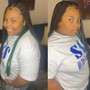 Half feed in Braids Half Quick Weave