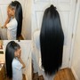 Quick weave half up-half down