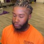 Loc Maintenance and haircut/ edge up with fade or design