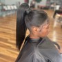 Sleek ponytail