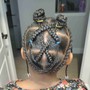 Princess 2 layer braids.