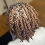 Box braids on natural hair