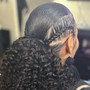 Goddess braid curl look