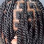 STRAIGHT BACKS STITCHED BRAIDS WAIST LENGTH