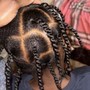 Cornrows feed-in braids