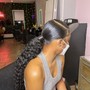 one frontal ponytail(high or low ponytail)