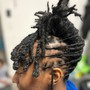 Instant Locs on Top Bun/ Undercut