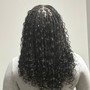 Smeduim boho knotless braids