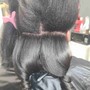 Pony tail half up