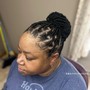 Updo weave ponytail with Natural Style