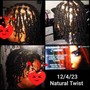 2 Strand twist style (Natural hair) (Medium side)