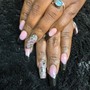 Acrylic full set with  - French manicure - Nail Art