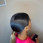 Sleek back ponytail/braid