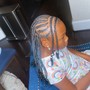 Kid's Braided ponytail with designs