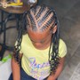 Kid's Braided ponytail with designs