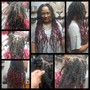 2 locs in each twist for short to mid back length