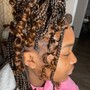 Smedium knotless braids