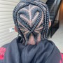 4 Stitch-Braids (IN A BUN)