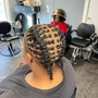 Deluxe Wash, Hot Oil, Retwist, & Style (Barrel Braids)