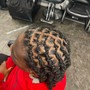 Deluxe Wash, Hot Oil, Retwist, & Style (Barrel Braids)