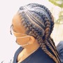 5 feed in braids with tiny braids