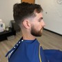 Mens haircut and beard