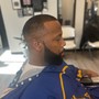 Mens haircut and beard