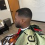 Mens haircut and beard