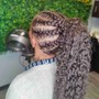 Feeding Cornrows 10 braids updo