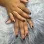 Lil hands polish with nail art