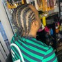 Cornrows into ponytail $200