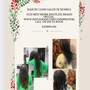 Med knotless bohemian Braids with hair