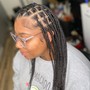 Large box braids mid back