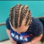 Mens stitch braid Cornrows straight back