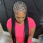 Large knotless braids