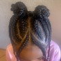 Kids med size  braid ponytail