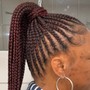 2 Feed-In Braids Straight Back