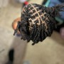 Loc Re-twist( tiny locs/ midback and longer locs)