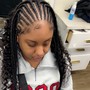 Half braids half weave