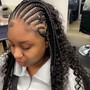 Retouch half braids half-sew in  front)