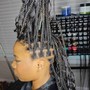 Medium Boho Knotless braids midback