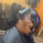 Half up half down quick weave