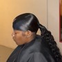 Half up half down quick weave