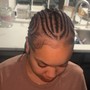 8 Straight Back Stitched Cornrows